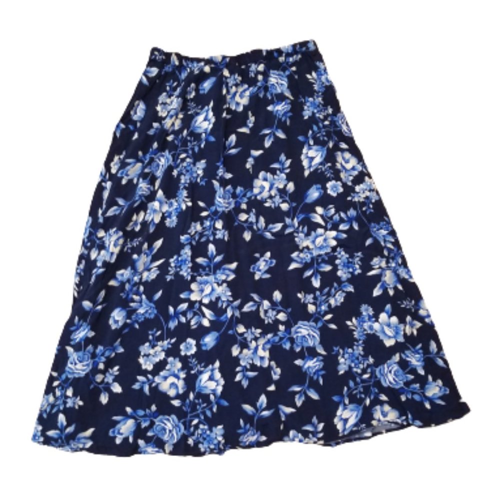 Worthington Maxi Floral Buttoned Skirt | 16W